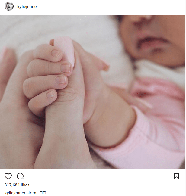  Kylie revealed her baby daughter's name as Stormi