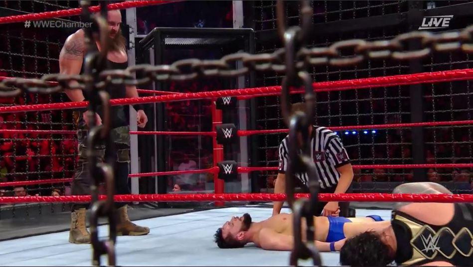 Braun Strowman produced a dominant display inside the cage