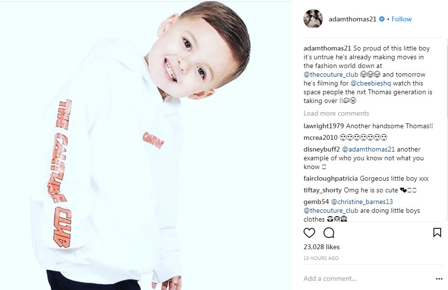 Teddy is already a child model 