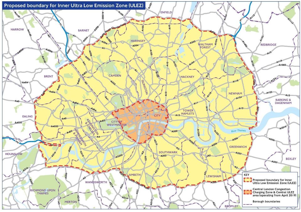  TfL map shows how the zone will be extended in 2021