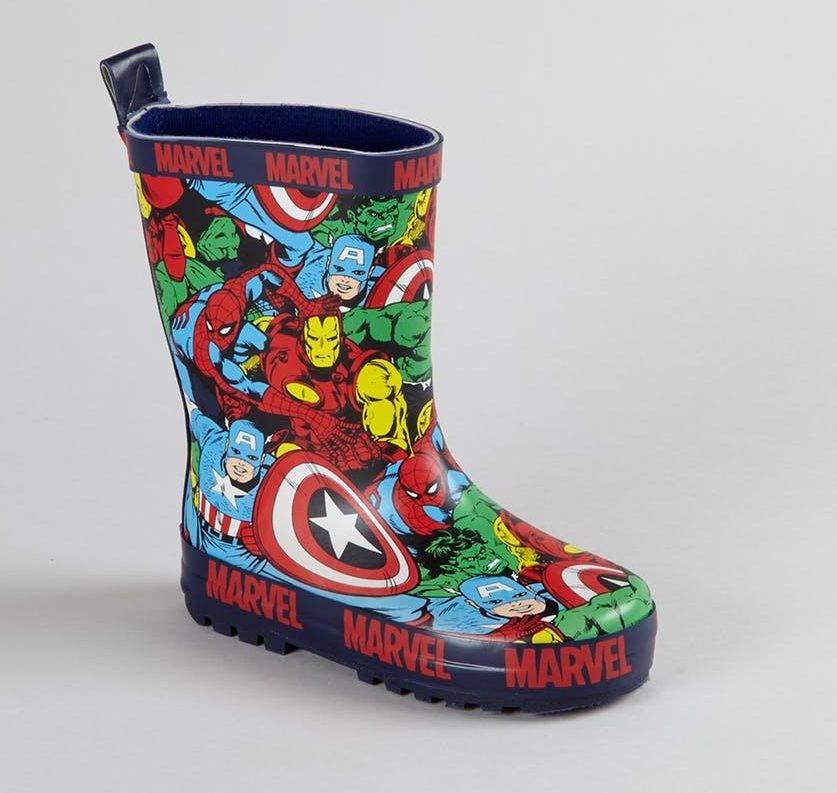 These colourful rubber wellies feature an all-over Marvel Comics Avengers print