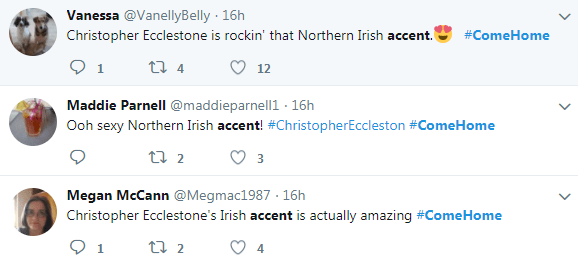  But some fans were loving Chris's new accent