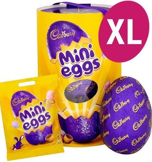  To compare a Cadbury Milk Chocolate Egg & Mini Egg usually cost about £1.50 for a 130g pack