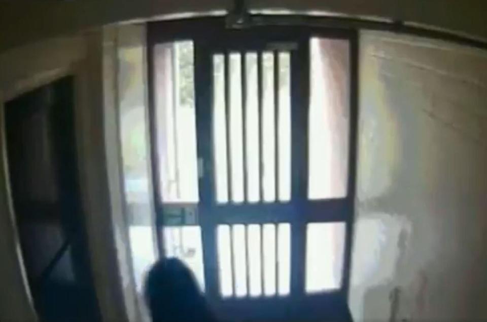  The clip captures the last moments of an unknown woman as she enters a smoke filled flat