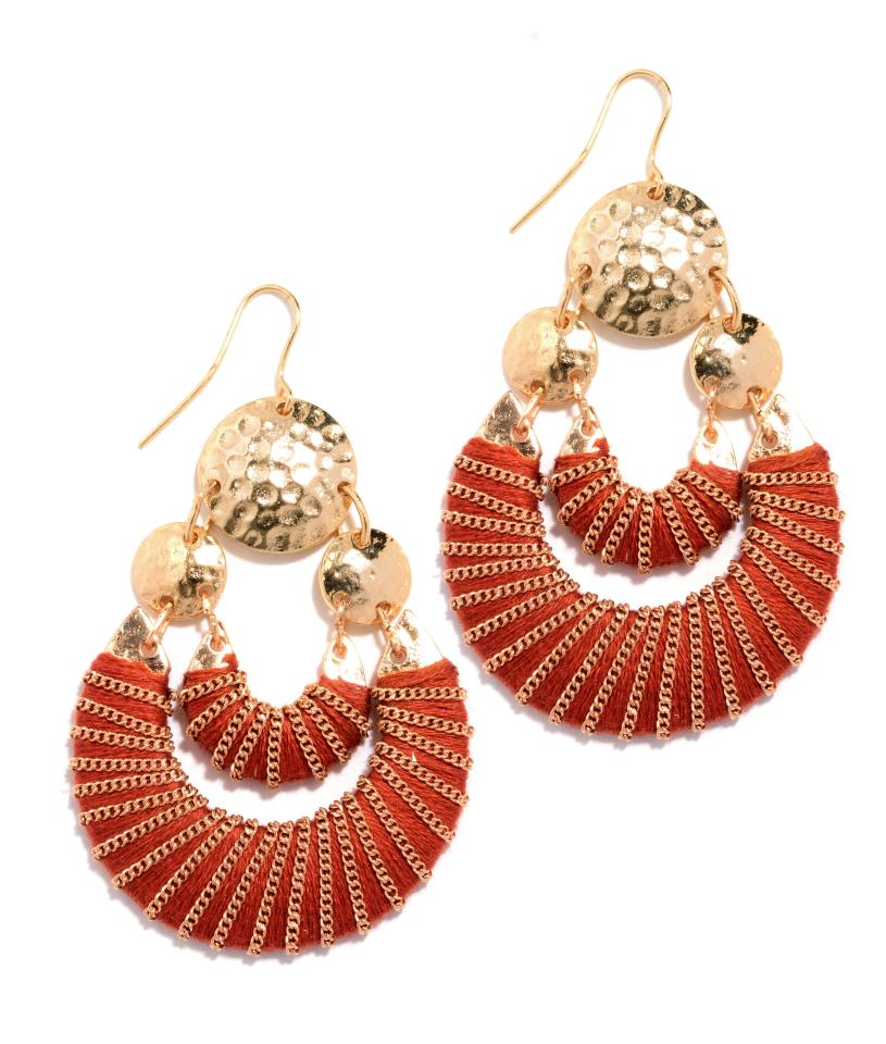  Add a bold orange earring like this from Accessorize