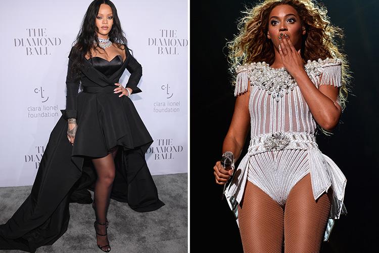 The designers have created both simplistic and glam outfits for artists like Rihanna and Beyonce