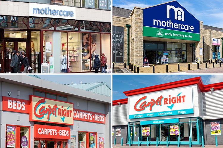  Share in Mothercare and Carpetright are tumbling