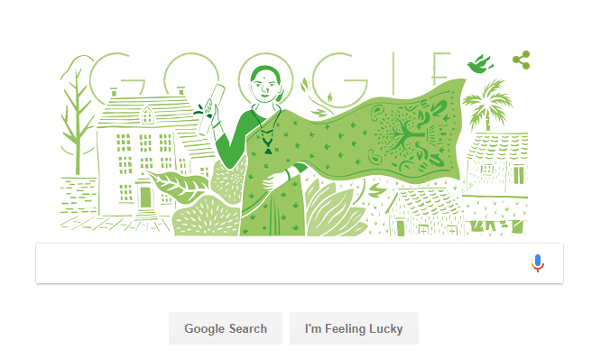  A Google doodle was created to honour Anandi Joshi, one of the first female Indian doctors