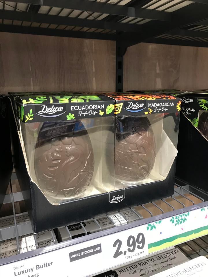 Lidl also sells single origin Easter eggs for less than a fiver