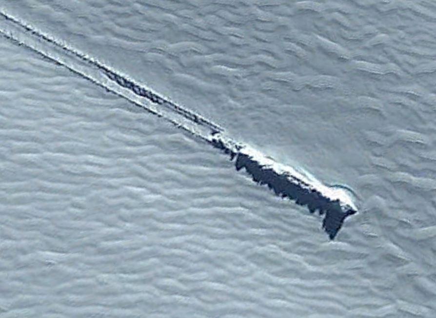  A strange object appears to have slid along the snow on a remote island off Antarctica