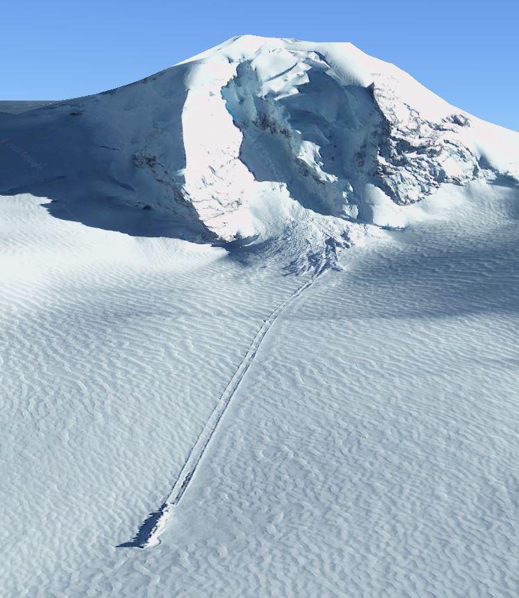  Some suggested the object is a rock being pushed by a moving glacier or a piece of ice that fell from the nearby mountain