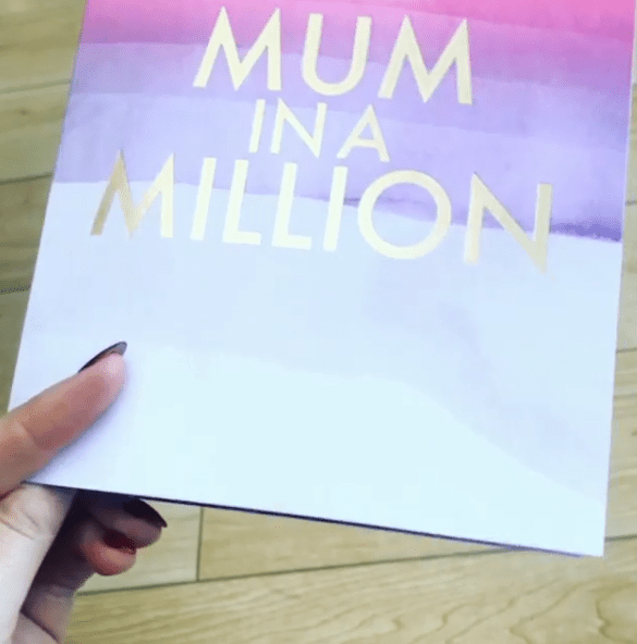  The card said Kate was a 'mum in a million'