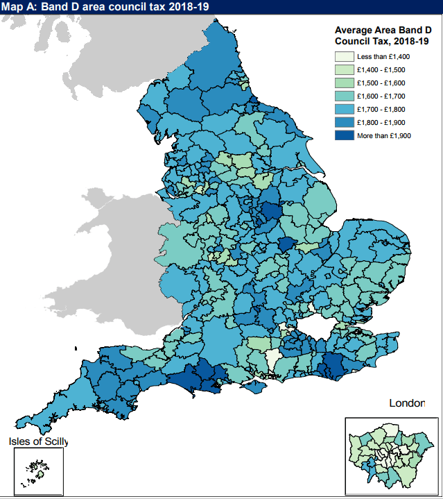 Band D Council tax 2018 – 19