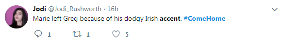  Plenty of viewers didn't appreciate the actor's Northern Ireland accent - and weren't shy about letting people know