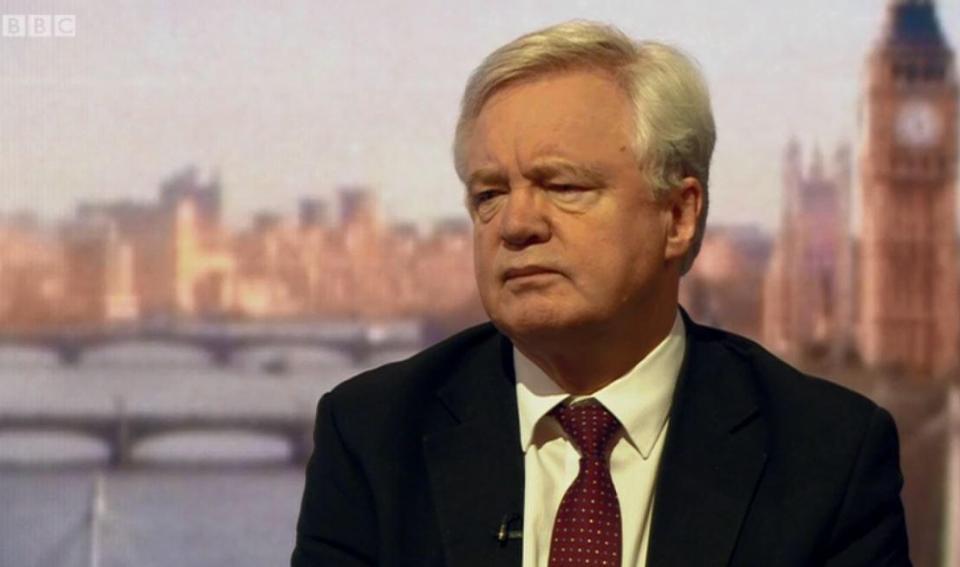  David Davis has threatened to talk tough in EU negotiations