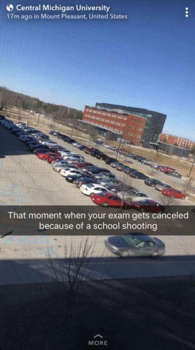  Exams were cancelled at the university following the shooting