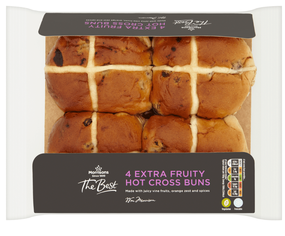  Experts at the leading foodie magazine BBC Good Food have declared Morrisons’ Extra Fruity Hot Cross Buns the best tasting buns that shoppers can buy