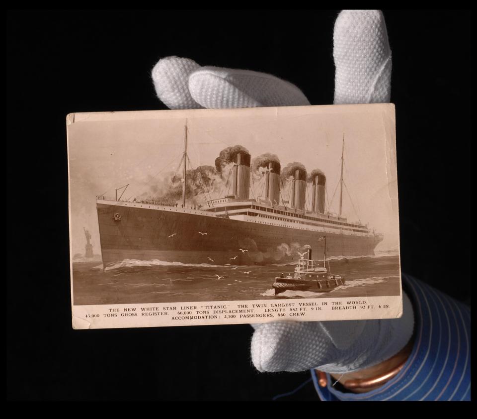  Blair sent this postcard home to family saying how disappointed he was not to be travelling to New York on the Titanic