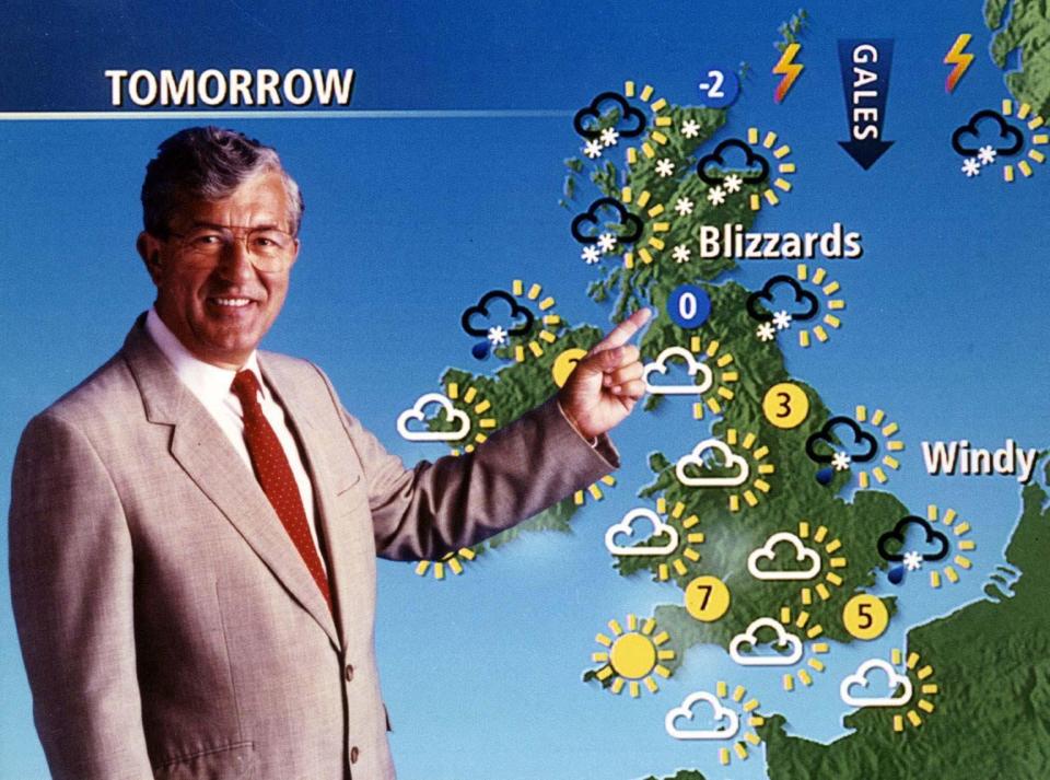  Bill Giles, above, has blasted the BBC for their new weather graphics