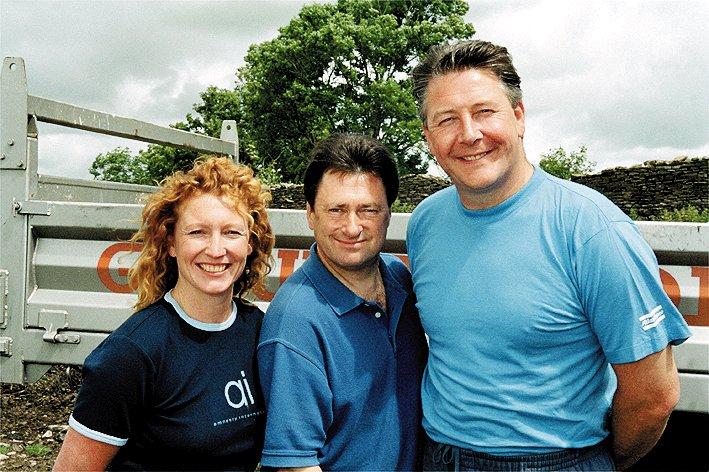 Alan during his Ground Force days with Charlie Dimmock and Tommy Walsh