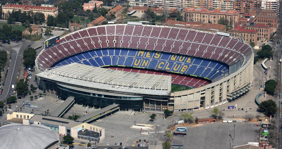  Barcelona play at the astonishing 100,000-seater Nou Camp stadium