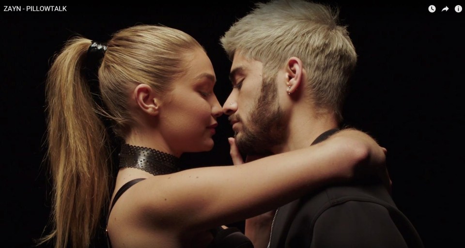 Gigi appeared in Zayn’s video for Pillowtalk