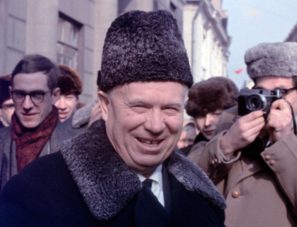  Nikita Khrushchev, former president of the Soviet Union, pictured in Moscow in 1965