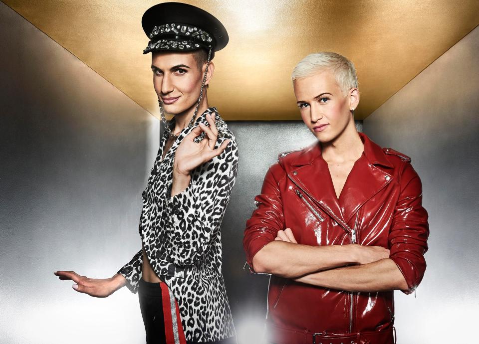  X Factor 2016 finallists Bratavio who are made up of Ottavio, left, and Bradley, right