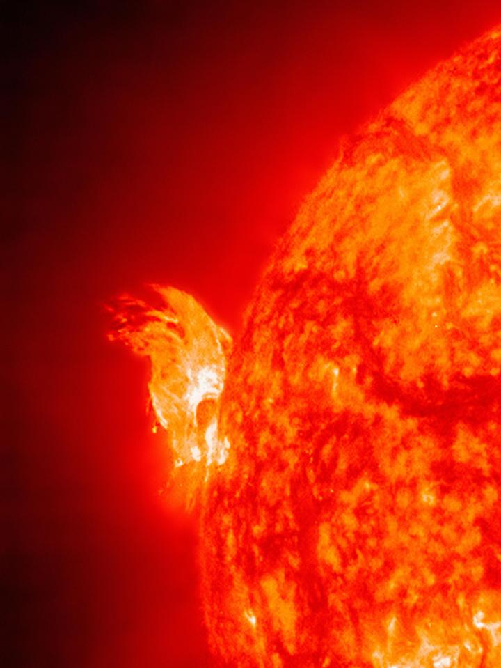  The bright flashing eruption on edge of the Sun