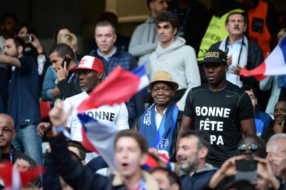 Paul Pogba’s dad and two brothers watch him in action against Switzerland at Euro 2016