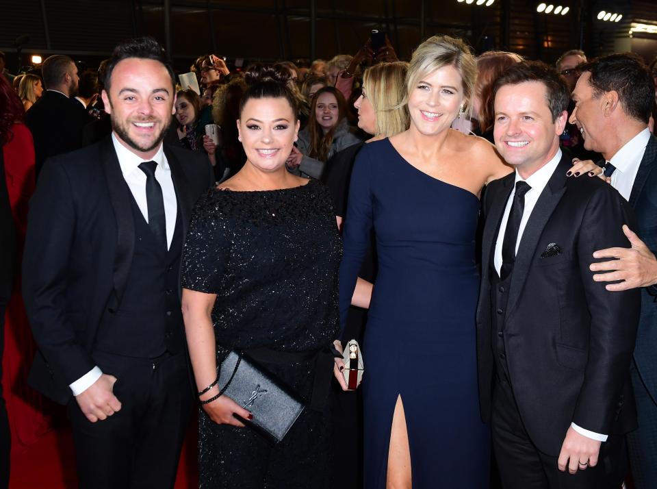  Ant, ex-wife Lisa, Ali and Dec at last year’s National TV Awards