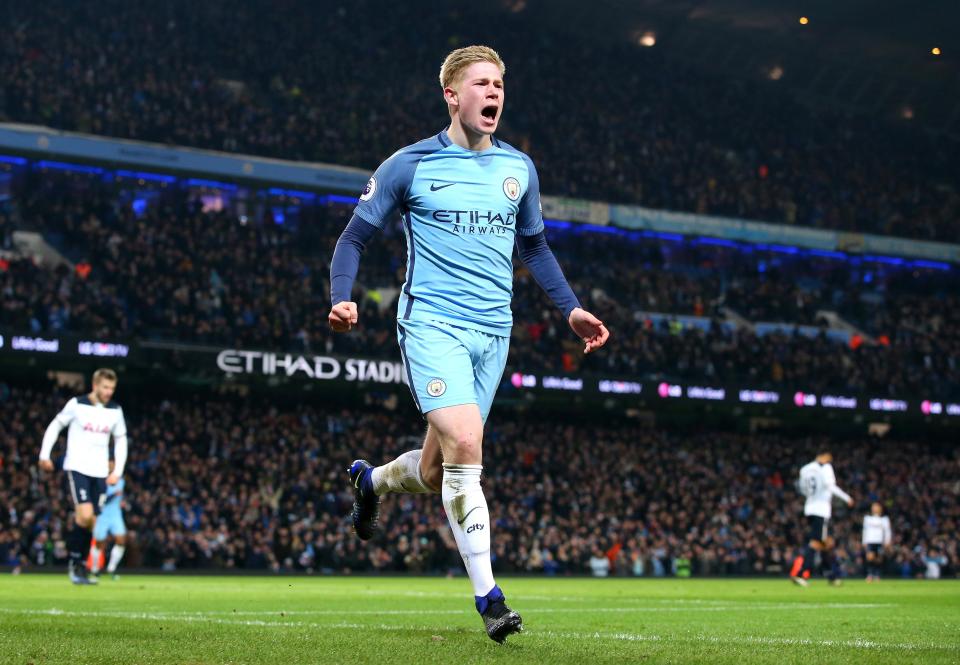 Kevin De Bruyne has been on fire for Manchester City this season