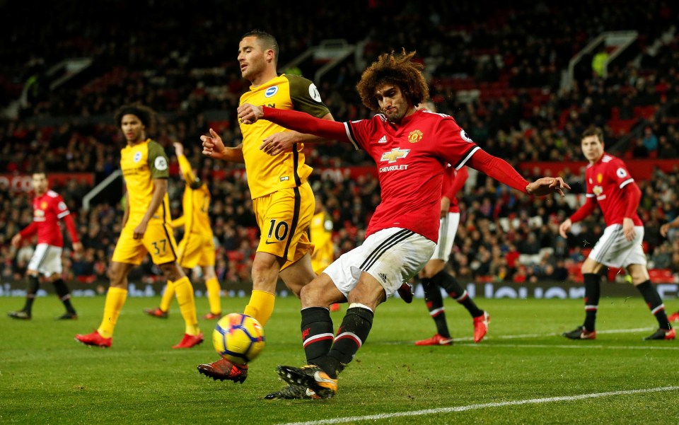 Fellaini has scored four goals for United this season