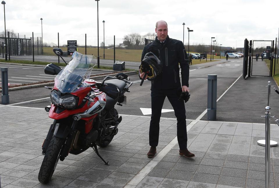  Prince William put his motorbiking hobby to one side when he had kids, but has been pictured on the bike again recently