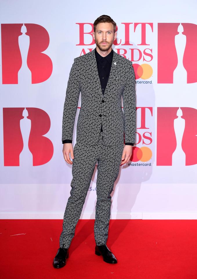  Calvin Harris on the Brits red carpet