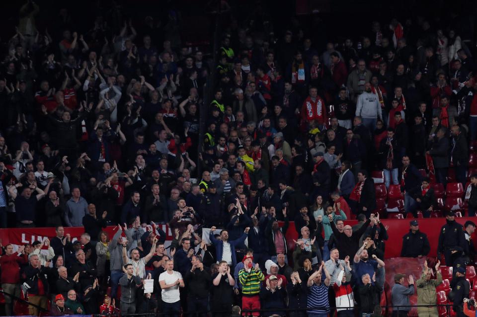  Sevilla fans sing El Arrebato, which is Francesc Peralta's favourite football anthem