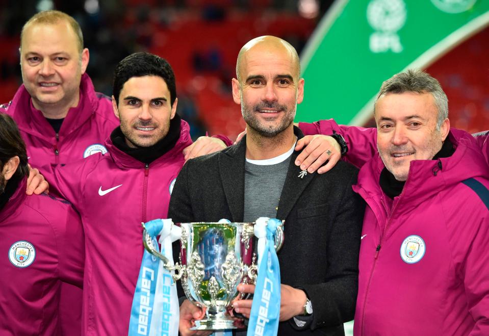  Arteta has impressed while on Pep Guardiola's coaching staff