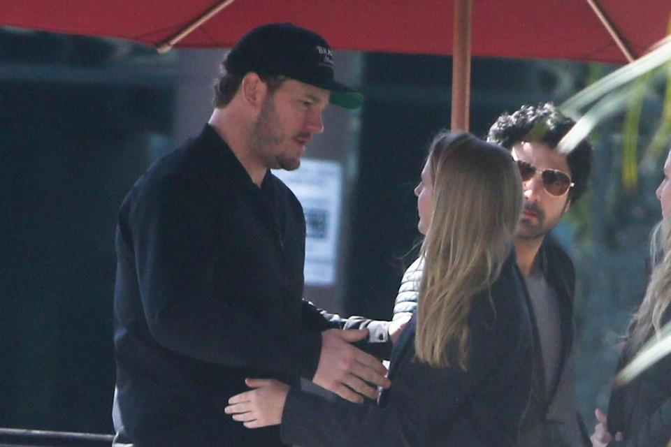  Chris Pratt was pictured embracing a mystery woman in Los Angeles on Wednesday