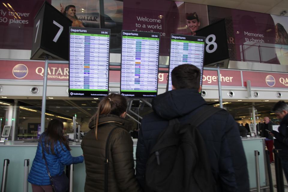  Dublin Airport is closed and flights have been cancelled completely, although it's due to reopen tomorrow