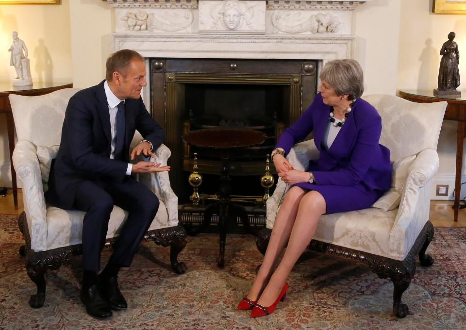  Donald Tusk challenges Theresa May over Irish border and says there can be no frictionless trade after Brexit