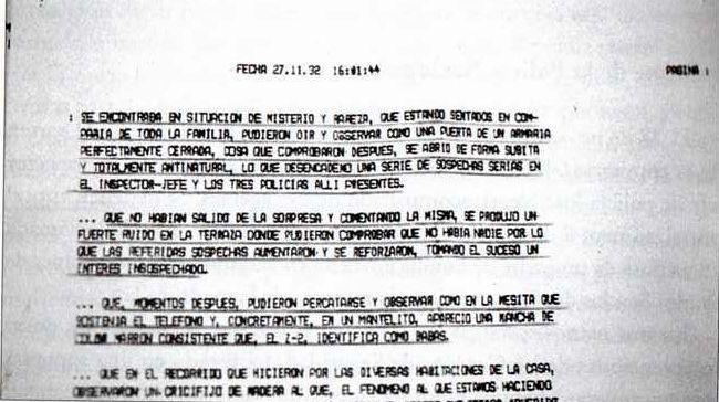  The police report on the case remains Spain's only police file to be marked 'unexplained'