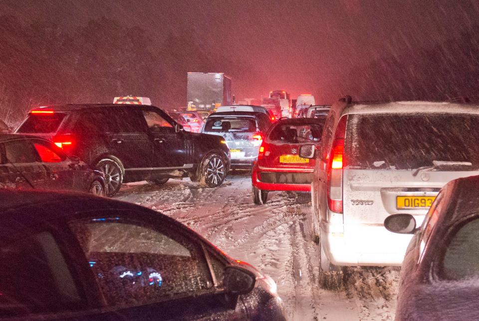  The army were drafted in to help as hundreds were trapped in their cars overnight