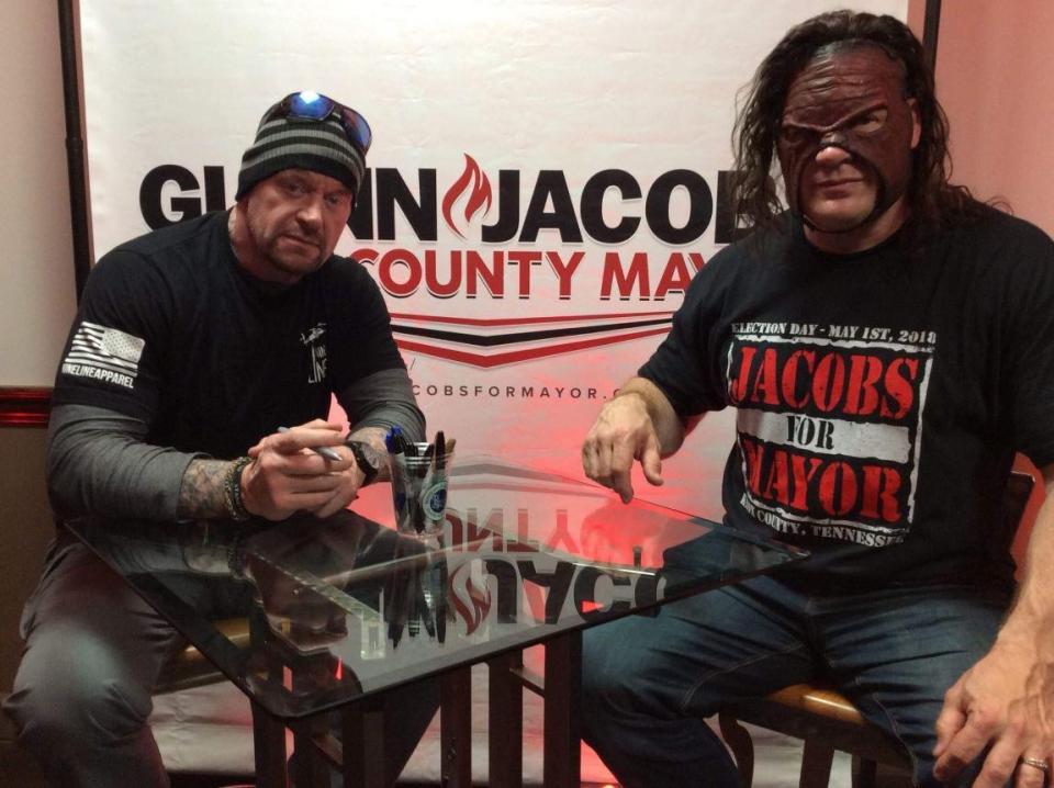 Undertaker was in attendance to support Kane's Mayor election campaign