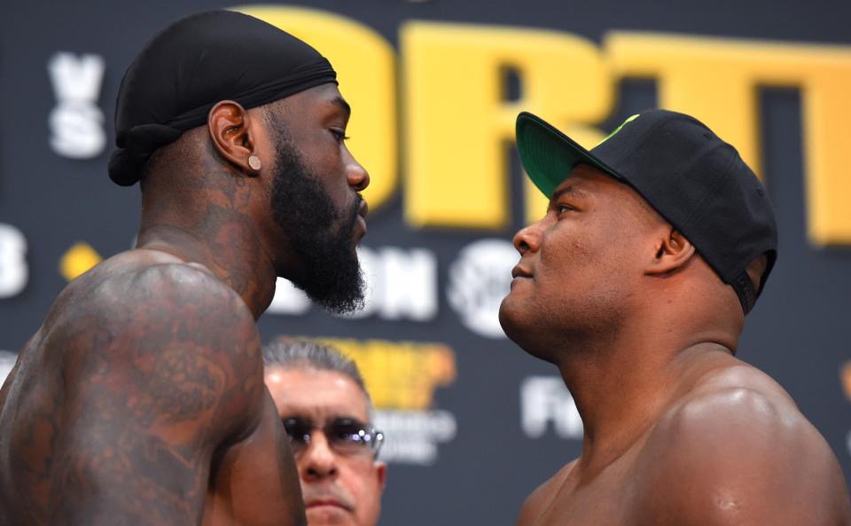 Deontay Wilder and Luis Ortiz go head-to-head during Friday's heated weigh in