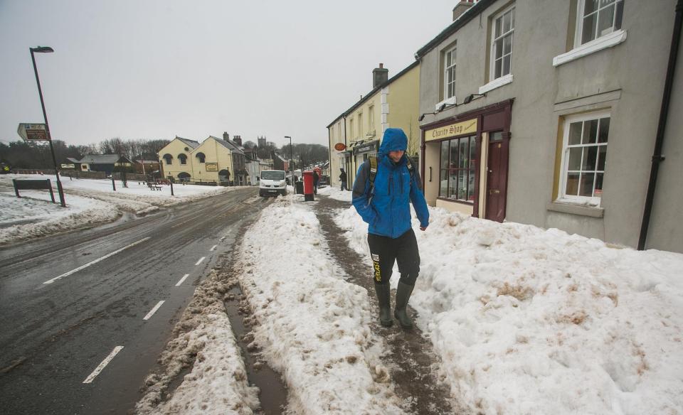  Snow is still causing problems for residents in Princetown, Devon, as well as the looming threat of intense floods