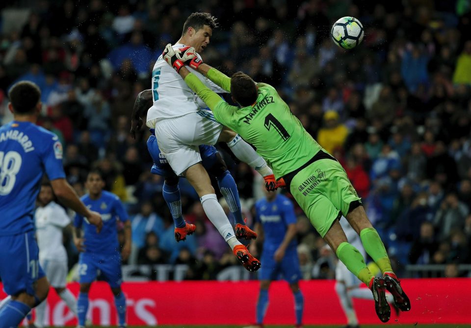  Ronaldo rose highest to head in his second of the match and seal the three points