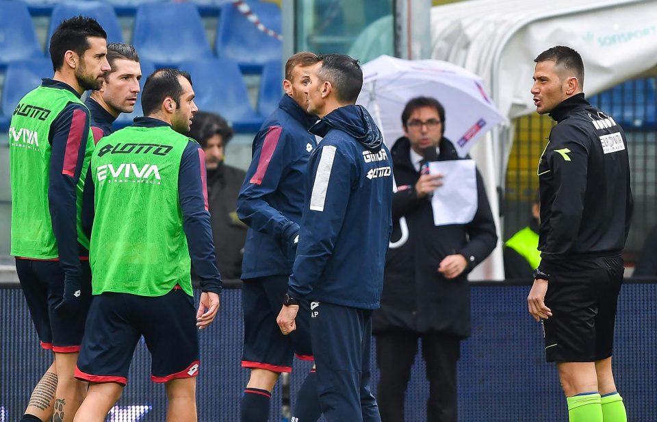 Genoa players look stunned as they find out Davide Astori has passed away