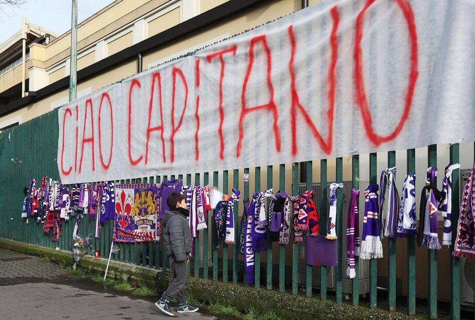 A shine has been created outside of Fiorentina's Stadio Artemio Franchi