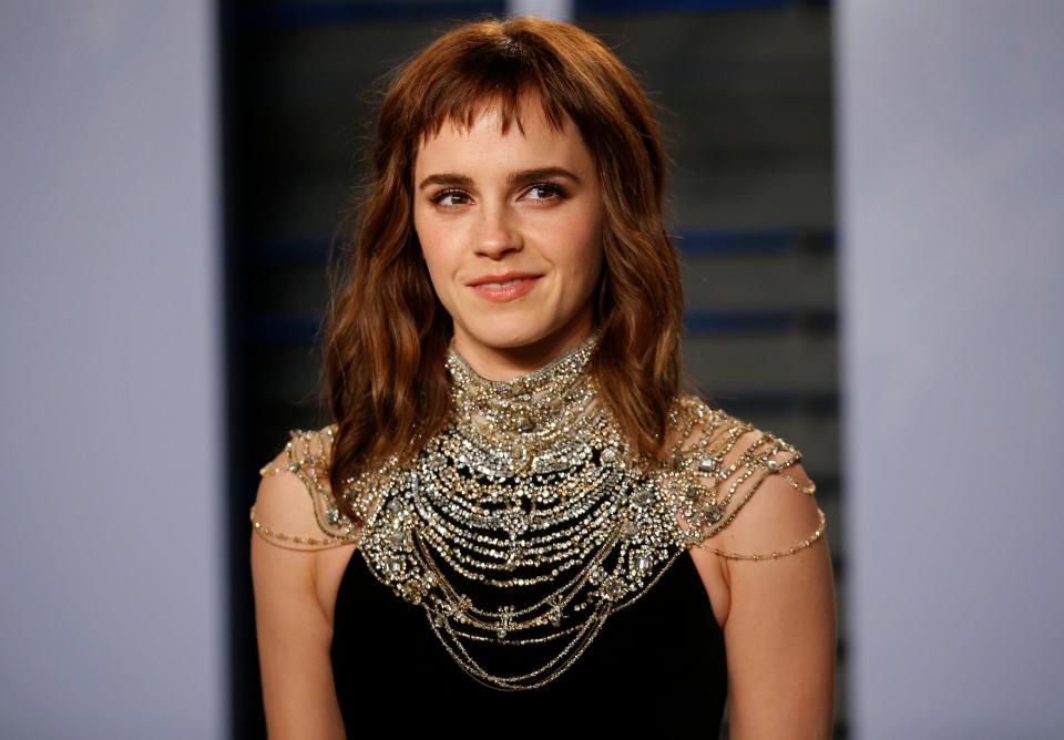  Emma also showed off her new, choppy fringe