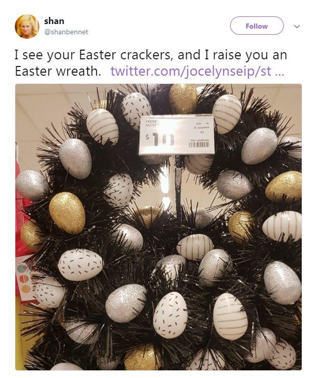  One shopper in Australia spotted an Easter wreath for sale